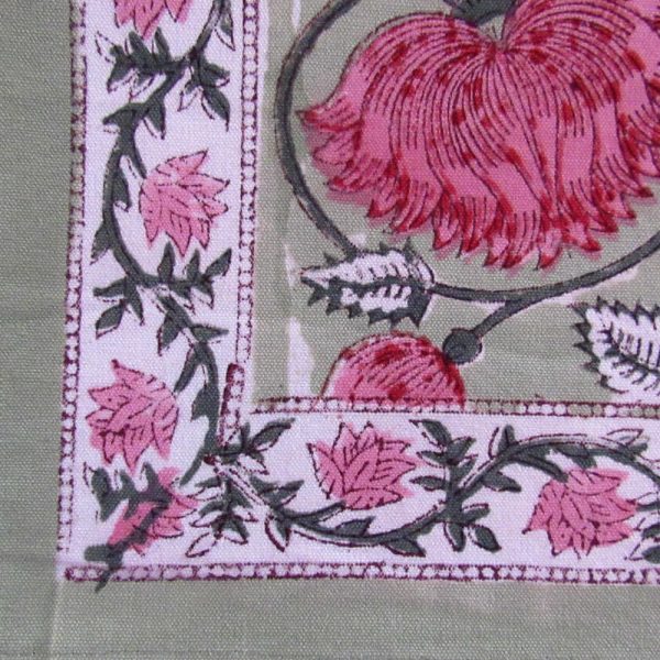 Table Runner – Green and Pink Floral Pattern - Image 3