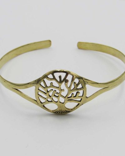 Tree of Life Bangle - Brass Plated
