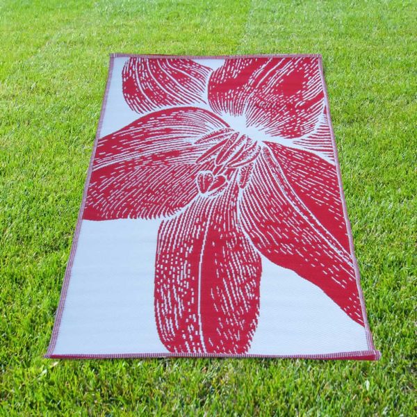 Carpets & Plastic Mats – Red and White Flower - Image 2