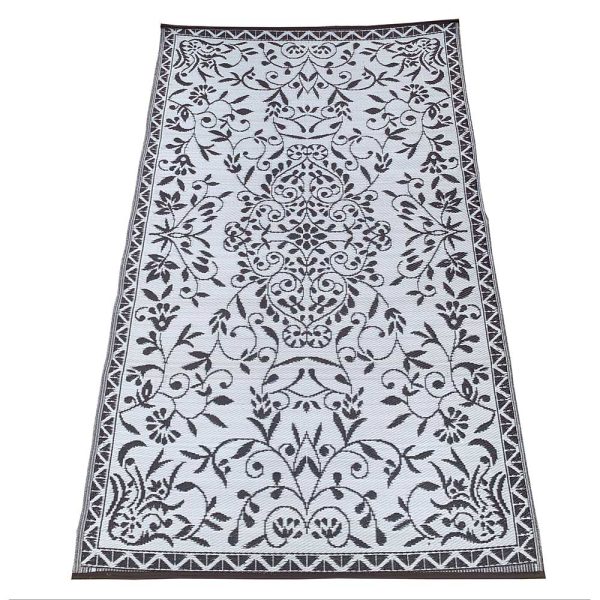 Carpets & Mats - Medium Brown & Cream Floral Plastic Mat - Image 2