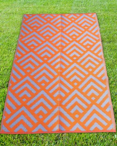 Carpets & Plastic Mats – Grey Orange Triangles
