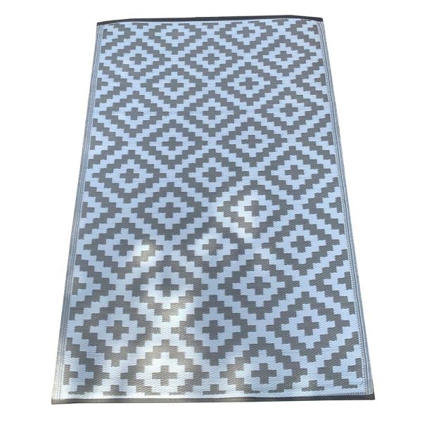 Carpets & Plastic Mats - Small Rolled Grey Brick Design Plastic Mat - Image 2