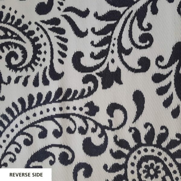 Carpets & Plastic Mats - Black and Cream Ornate - Image 4