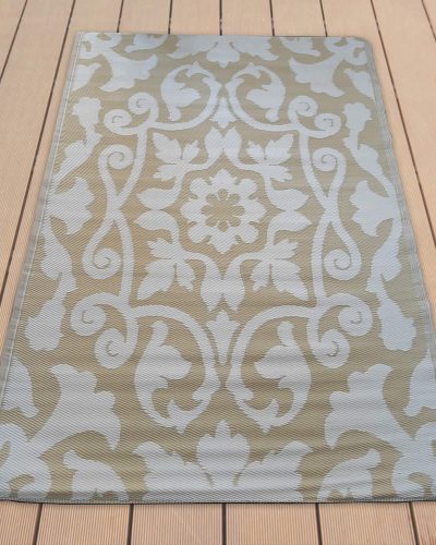 Carpets & Plastic Mats - Cream and White Ornat