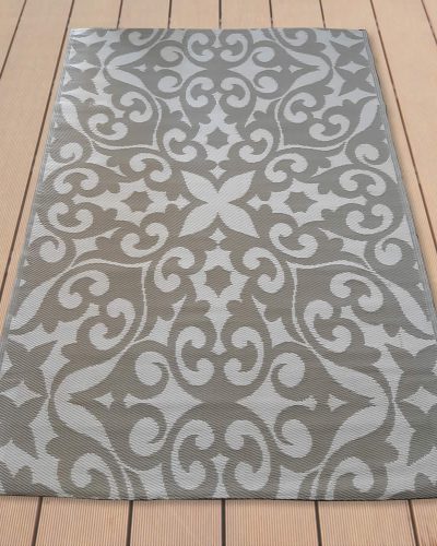Carpets & Plastic Mats - Stone and White Ornate