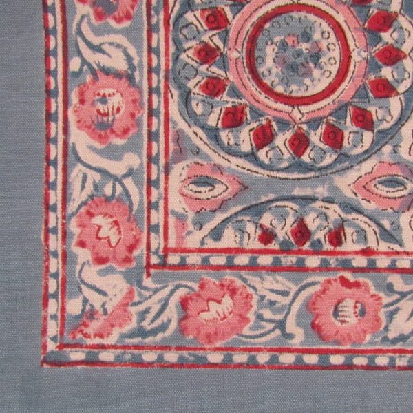 Table Runner – Turquoise and Red Floral Pattern - Image 3