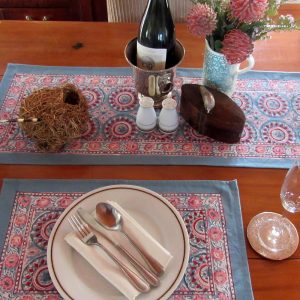 Table Mats – Turquoise and Red
