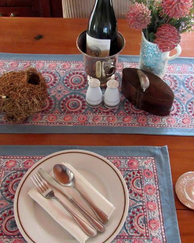 Table Mats – Turquoise and Red