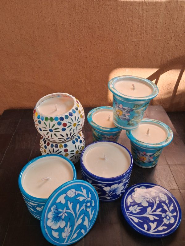 Tea Light Multi Colour Star Pear Cinnamon Soy Candle - Image 4