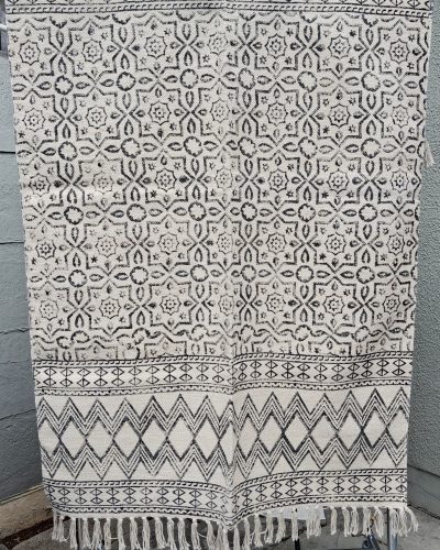 Durry Carpet grey Star - 90cm x 150cm