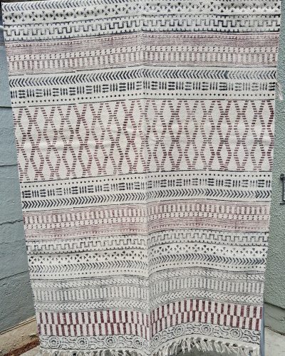 Durry Carpet Maroon patterns - 90cm x 150cm
