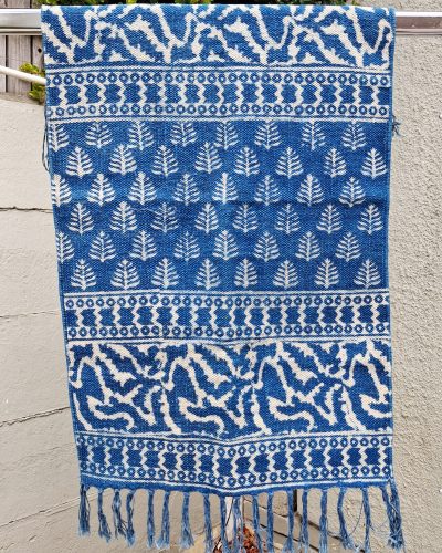 Durry Indigo Tree Carpet - 60cm x 90cm
