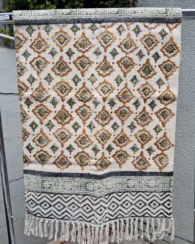 Durry Caramel tree Carpet - 100cm x 65cm