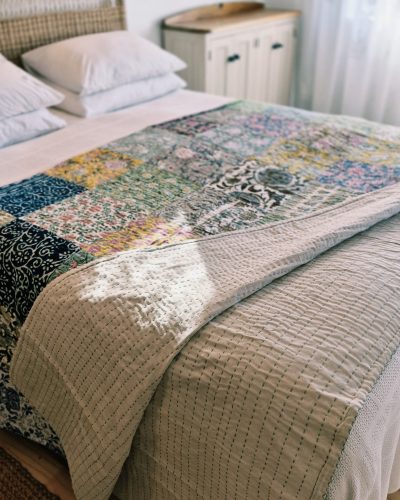 Queen BedSpread Print Patch Gudari  + Indigo - 230cm x 275cm