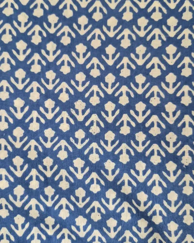 Fabric/Material:Fabric Blue Small White Floral Appx 112-119cm Wide